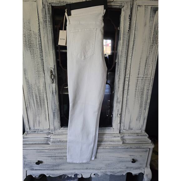 NWT MOTHER The Dazzler White High-Rise Crop Jeans - 33 waist - Picture 5 of 5